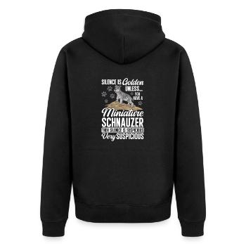 Schnauzer nain Chien Schnauzer - Veste à capuche bio Premium Unisexe - noir - Dos - Nico (187cm)