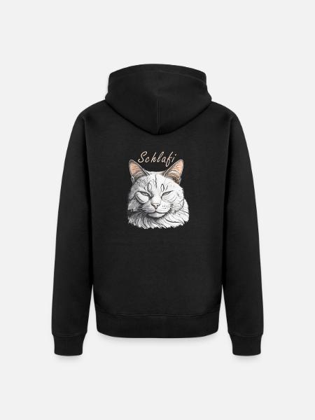 CAT Schlafi - Veste à capuche bio Premium Unisexe - noir