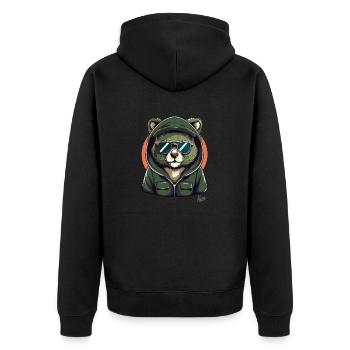 Sweat à capuche cool et lunettes de soleil Koala Bear - Veste à capuche bio Premium Unisexe - noir - Dos - Nico (187cm)