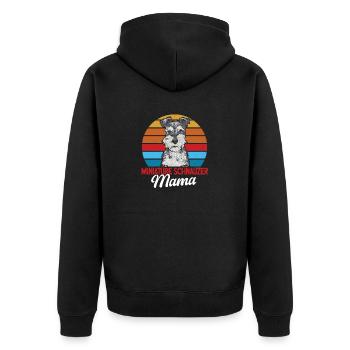 Schnauzer nain Chien Schnauzer - Veste à capuche bio Premium Unisexe - noir - Dos - Nico (187cm)