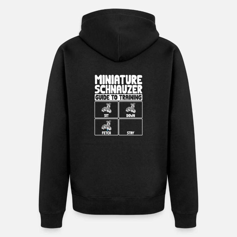 Schnauzer nain Chien Schnauzer - Veste à capuche bio Premium Unisexe - noir