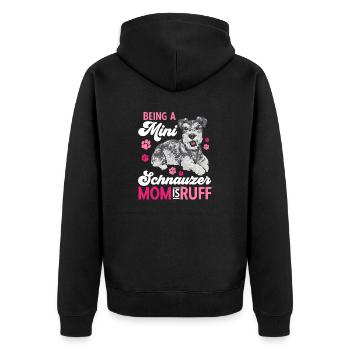 Schnauzer nain Chien Schnauzer - Veste à capuche bio Premium Unisexe - noir - Dos - Nico (187cm)