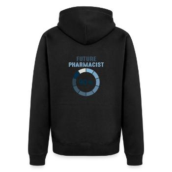 future vintage retro pharmacist pharmacy tech - Veste à capuche bio Premium Unisexe - noir - Dos - Nico (187cm)