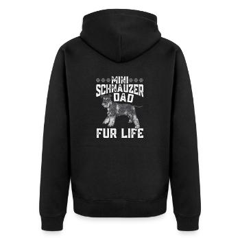 Schnauzer nain Chien Schnauzer - Veste à capuche bio Premium Unisexe - noir - Dos - Nico (187cm)