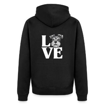 Schnauzer nain Chien Schnauzer - Veste à capuche bio Premium Unisexe - noir - Dos - Nico (187cm)
