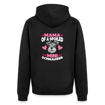 Schnauzer nain Chien Schnauzer - Veste à capuche bio Premium Unisexe - noir - Dos - Nico (187cm)