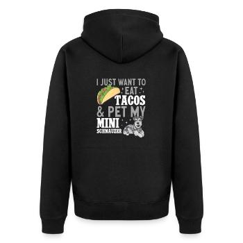 Schnauzer nain Chien Schnauzer - Veste à capuche bio Premium Unisexe - noir - Dos - Nico (187cm)