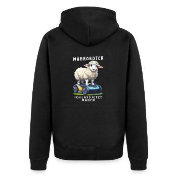 TONDEUSE À GAZON ROBOT MOUTON JE LE FAIS TONDRE MAINTENANT - Veste à capuche bio Premium Unisexe - noir - Dos - Nico (187cm)