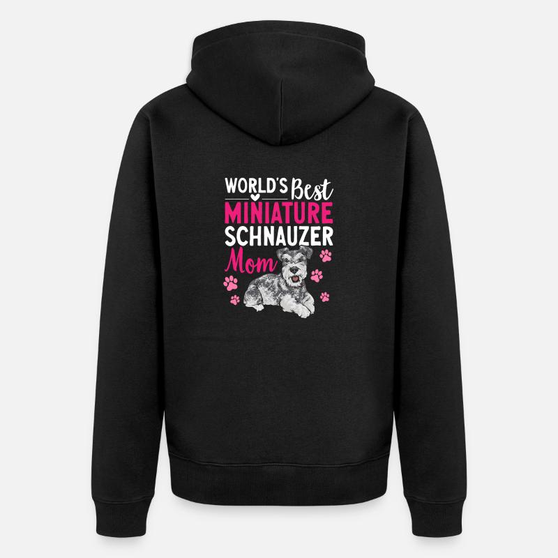 Schnauzer nain Chien Schnauzer - Veste à capuche bio Premium Unisexe - noir