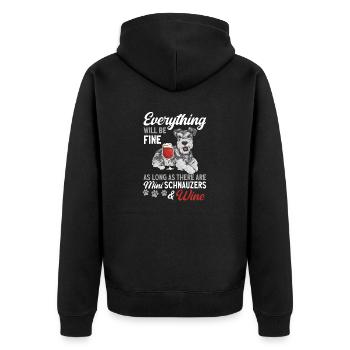Schnauzer nain Chien Schnauzer - Veste à capuche bio Premium Unisexe - noir - Dos - Nico (187cm)