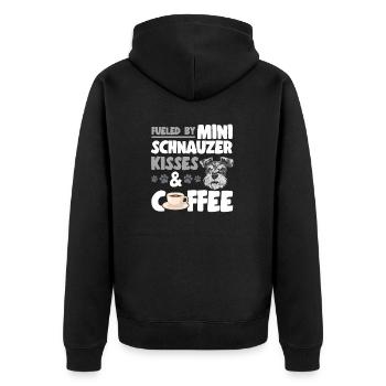 Schnauzer nain Chien Schnauzer - Veste à capuche bio Premium Unisexe - noir - Dos - Nico (187cm)