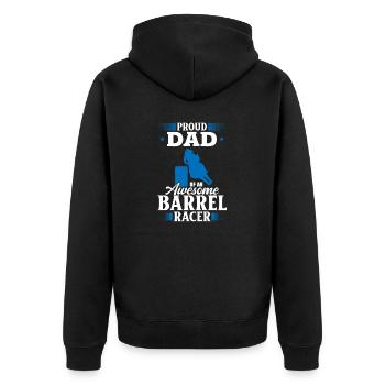 Cheval de course de barils de rodéo - Veste à capuche bio Premium Unisexe - noir - Dos - Nico (187cm)
