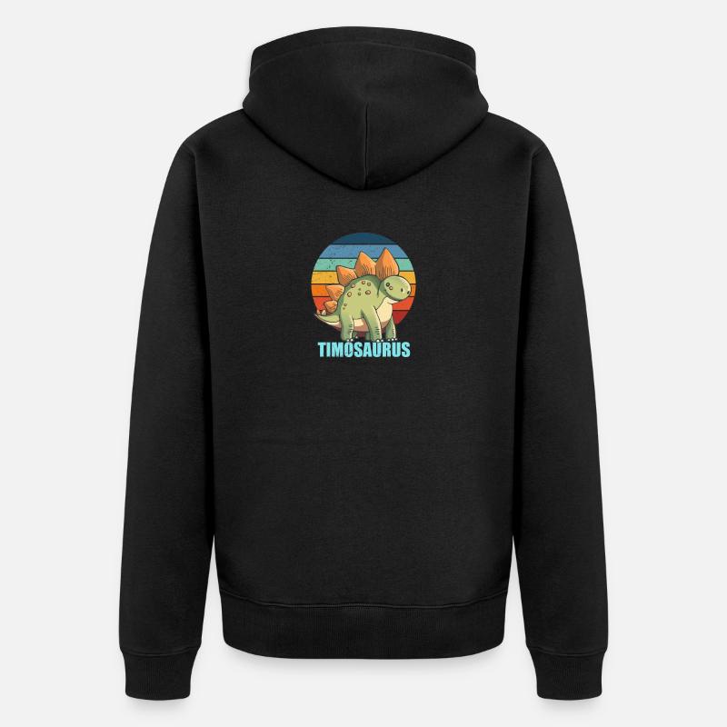 Idée cadeau Timosaurus pour Timo - Veste à capuche bio Premium Unisexe - noir