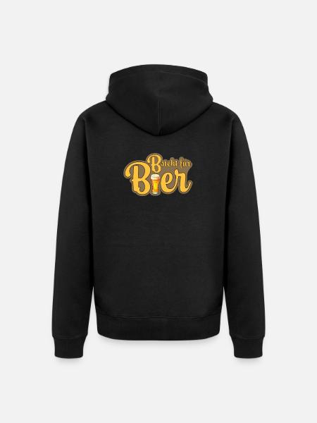 B comme bière - Veste à capuche bio Premium Unisexe - noir