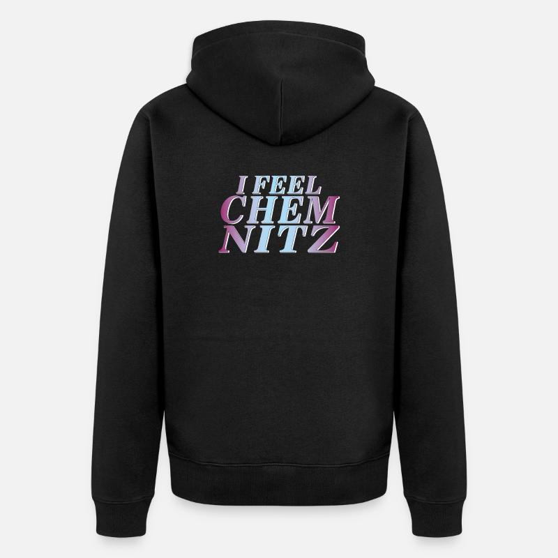 I FEEL CHEMNITZ - Unisex Premium Bio Zip Hoodie - Schwarz