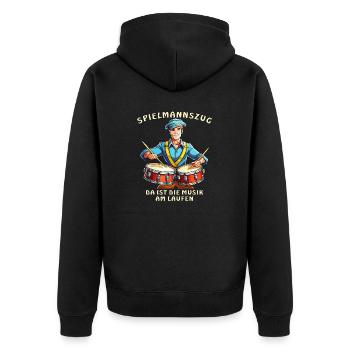 MUSIQUE DE FANFARE - Veste à capuche bio Premium Unisexe - noir - Dos - Nico (187cm)
