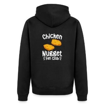 Nuggets de poulet Nuggets de poulet - Veste à capuche bio Premium Unisexe - noir - Dos - Nico (187cm)