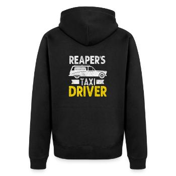 Faucheurs Chauffeur de taxi Drôle Directeur de funérailles Morgue - Veste à capuche bio Premium Unisexe - noir - Dos - Nico (187cm)
