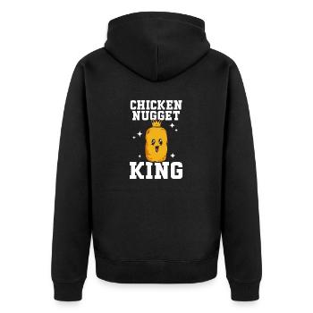 Chicken Nugget Liebhaber Chicken Nuggets - Unisex Premium Bio Zip Hoodie - Schwarz - Hinten - Nico (187cm)