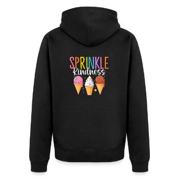 Sprinkle Kindness Funny Ice Cream Gelato Frozen - Veste à capuche bio Premium Unisexe - noir - Dos - Nico (187cm)