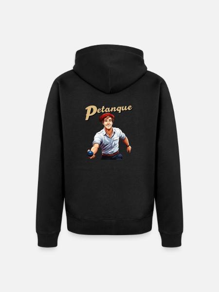 Petanque Man - Unisex Premium Organic Zip Hoodie - black