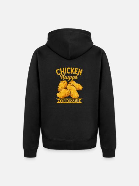 Chicken Nugget Lover Chicken Nuggets - Unisex Premium Organic Zip Hoodie - black