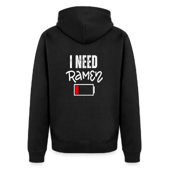J’ai besoin de ramen Japon Funny Noodle Ramen - Veste à capuche bio Premium Unisexe - noir - Dos - Nico (187cm)