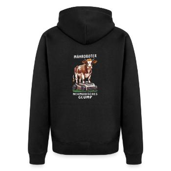 ROBOT TONDEUSE VACHE NEWFANGLED GLUMP - Veste à capuche bio Premium Unisexe - noir - Dos - Nico (187cm)