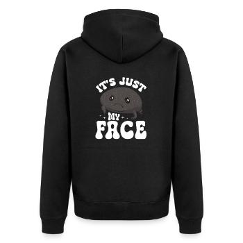 Black Rain Frog Breviceps Fuscus Frog - Unisex Premium Organic Zip Hoodie - black - Back - Nico (187cm)