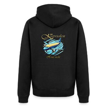 AVION Capers Pas aujourd’hui - Veste à capuche bio Premium Unisexe - noir - Dos - Nico (187cm)