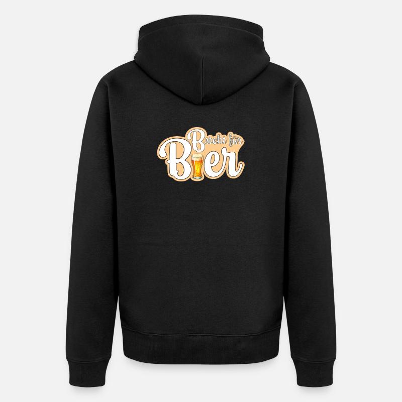 B comme bière - Veste à capuche bio Premium Unisexe - noir