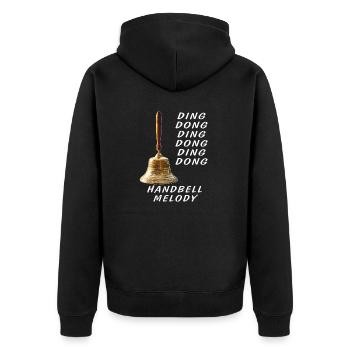 DING DONG HANDBELL MELODY - Unisex Premium Organic Zip Hoodie - black - Back - Nico (187cm)