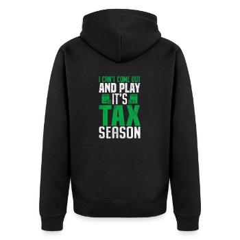 Lustige Buchhaltung Steuersaison CPA Buchhalter - Unisex Premium Bio Zip Hoodie - Schwarz - Hinten - Nico (187cm)