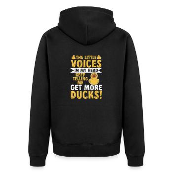 Rubber Duck Rubber Duck - Unisex Premium Organic Zip Hoodie - black - Back - Nico (187cm)