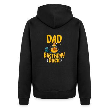 Rubber Duck Rubber Duck - Unisex Premium Organic Zip Hoodie - black - Back - Nico (187cm)