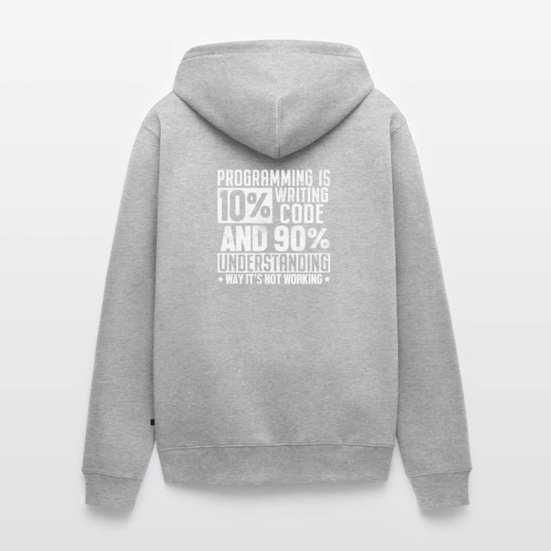 Programming Funny Software Engineer Computer Unisex Premium Organic Zip Hoodie