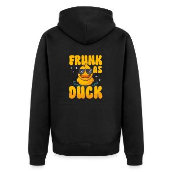 Rubber Duck Rubber Duck - Unisex Premium Organic Zip Hoodie - black - Back - Nico (187cm)
