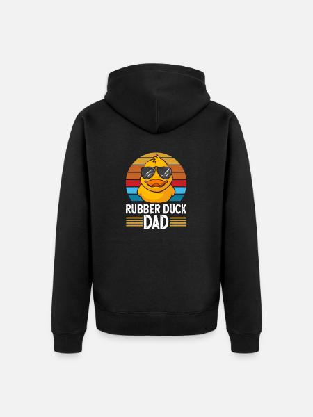 Rubber Duck Rubber Duck - Unisex Premium Organic Zip Hoodie - black