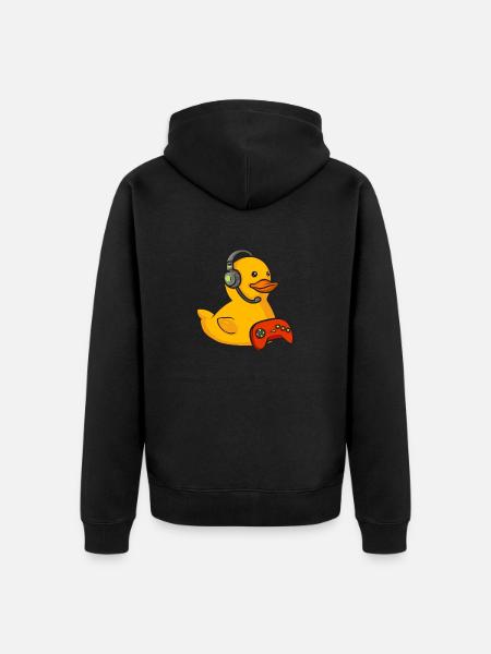 Rubber Duck Rubber Duck - Unisex Premium Organic Zip Hoodie - black
