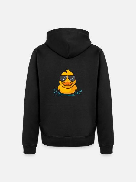 Rubber Duck Rubber Duck - Unisex Premium Organic Zip Hoodie - black