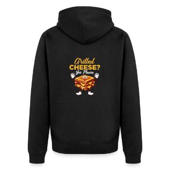 Fromage grillé ? Oui S’il vous plaît Nourriture Sandwich - Veste à capuche bio Premium Unisexe - noir - Dos - Nico (187cm)
