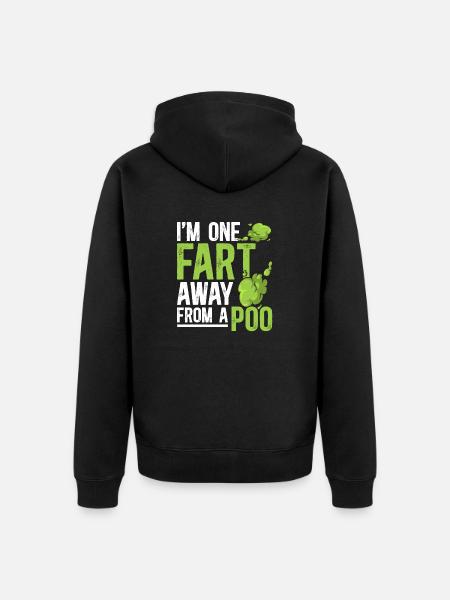 fart farting farting farting - Unisex Premium Organic Zip Hoodie - black
