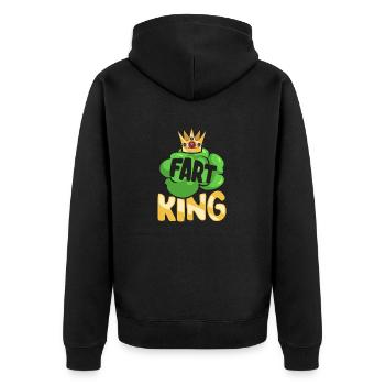 fart farting farting farting - Unisex Premium Organic Zip Hoodie - black - Back - Nico (187cm)