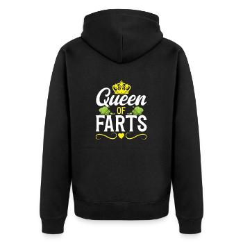 fart farting farting farting - Unisex Premium Organic Zip Hoodie - black - Back - Nico (187cm)