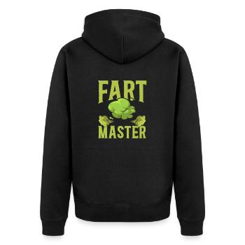 fart farting farting farting - Unisex Premium Organic Zip Hoodie - black - Back - Nico (187cm)