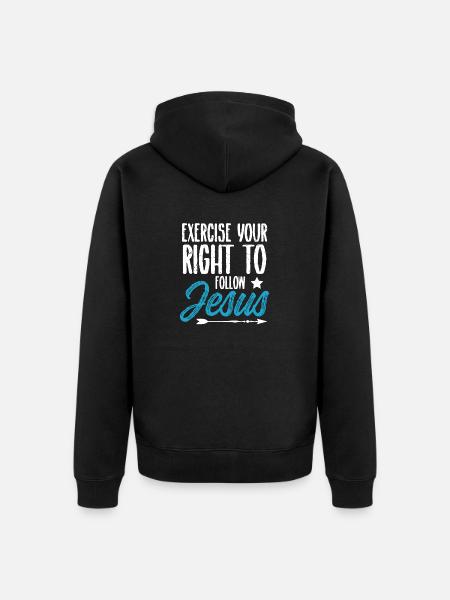 Jesus 2 - Unisex Premium Organic Zip Hoodie - black