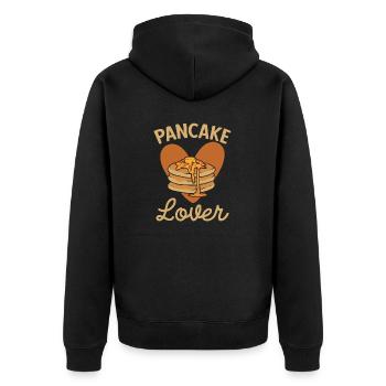 Crêpes Petit-déjeuner Crêpes - Veste à capuche bio Premium Unisexe - noir - Dos - Nico (187cm)