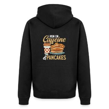 Crêpes Petit-déjeuner Crêpes - Veste à capuche bio Premium Unisexe - noir - Dos - Nico (187cm)