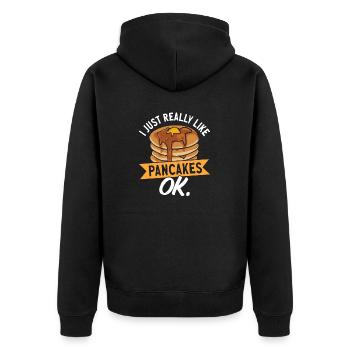 Crêpes Petit-déjeuner Crêpes - Veste à capuche bio Premium Unisexe - noir - Dos - Nico (187cm)