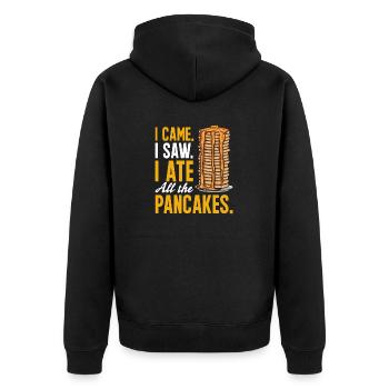 Crêpes Petit-déjeuner Crêpes - Veste à capuche bio Premium Unisexe - noir - Dos - Nico (187cm)